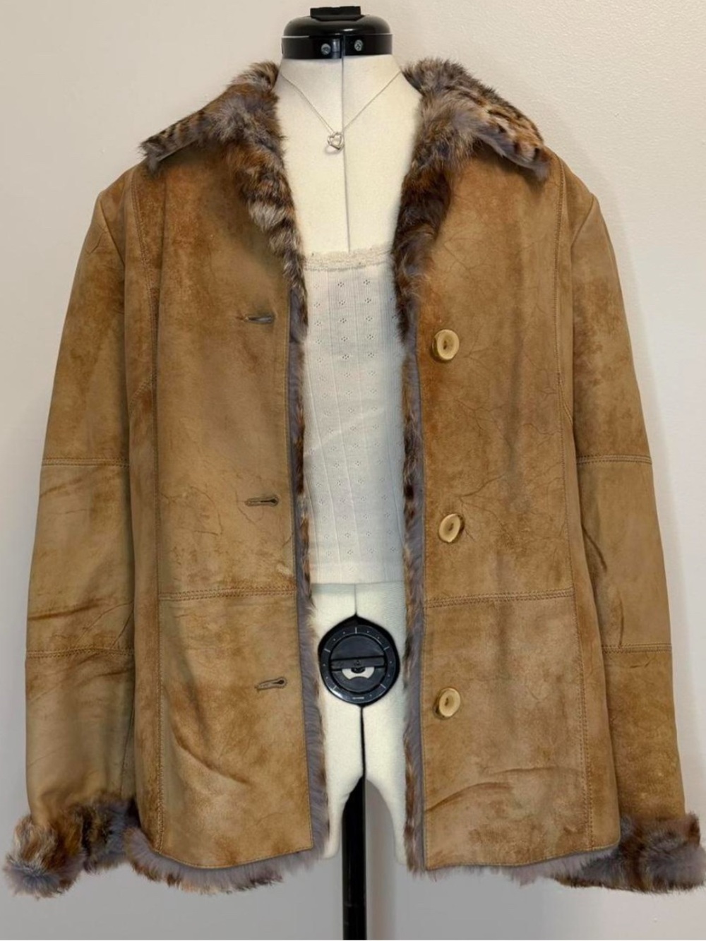 Vericci sport genuine leather and leopard print jacket